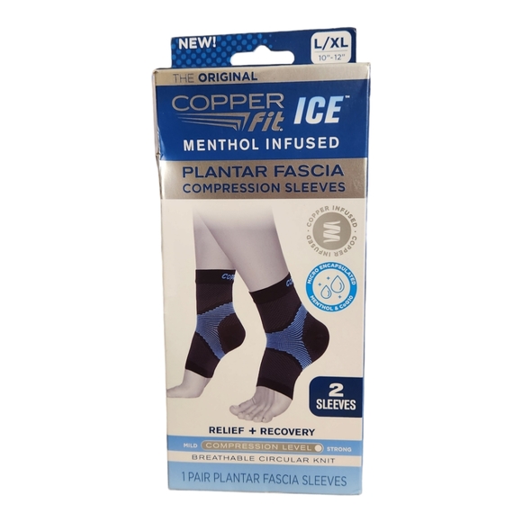 Copper Fit Other Nwt Copper Fit Ice Menthol Infused Plantat Fascia Compression Sleeves Lxl